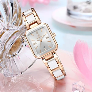 Diamond Square Waterproof Quartz Ladies' Hand